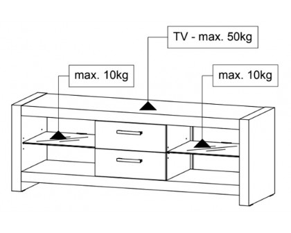 Maxima Andora TV Stand - White