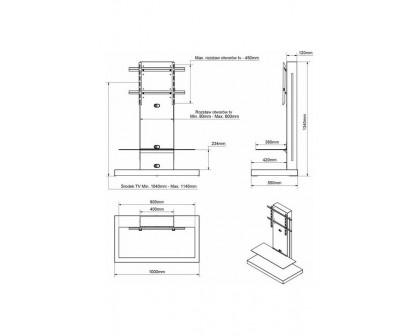 Maxima Marino Max TV Stand - Brown