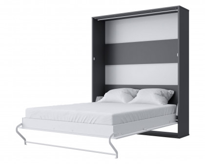 Maxima Inverto Murphy Vertical Bed - White/Gray, Queen Size