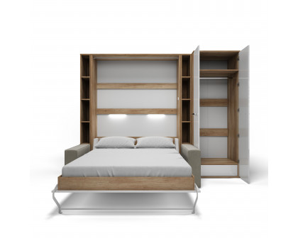 Maxima - Inverto Murphy Vertical Full Size Bed with 2 Cabinets and Wardrobe