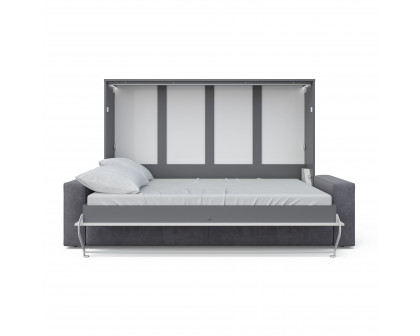 Maxima Inverto Murphy Horizontal Bed with Sofa - Gray/White, Full XL Size