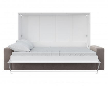 Maxima Inverto Murphy Horizontal Bed with Sofa - White/Gray, Full XL Size