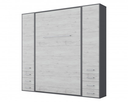 Maxima - Inverto Murphy Vertical Queen Size Bed with 2 Cabinets