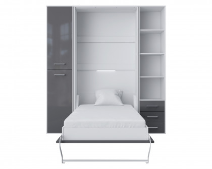 Maxima - Inverto Murphy Vertical Bed with Mattress and 2 storage Cabinets