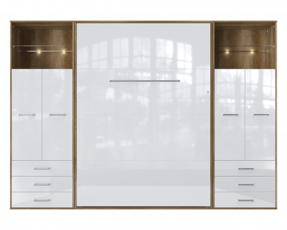 Maxima - Inverto Murphy Vertical Bed with 2 Doors Cabinets