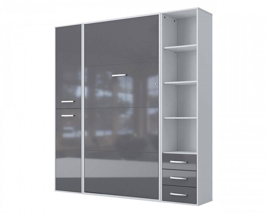 Maxima - Inverto Murphy Vertical Bed with 2 Cabinets and Open Storage