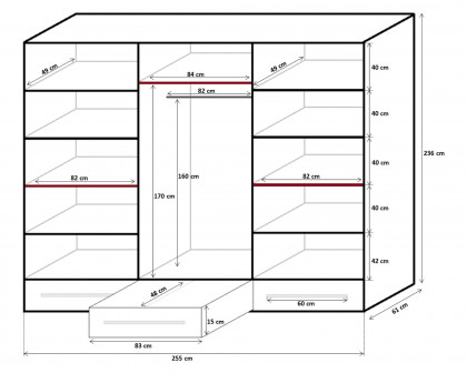 Maxima - Axel Wardrobe in Semi-Gloss