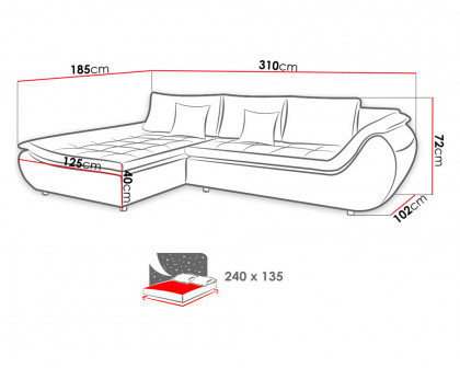 Maxima - Ingrid Sectional Sleeper Sofa