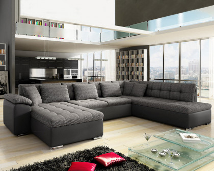 Maxima Leonardo Bis Sectional Sleeper Sofa - Dark Gray, Left Corner