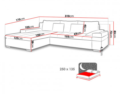 Maxima - Mabel Sectional Sleeper Sofa