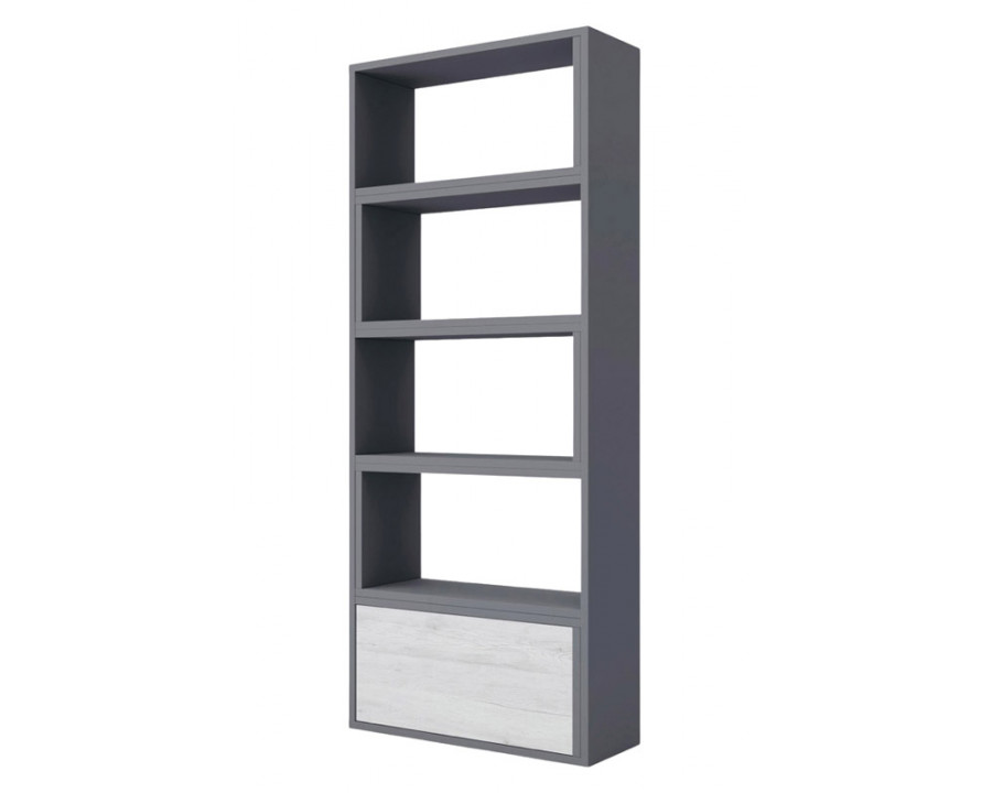 Maxima Pato Modular Bookcase - Gray/Gray Oak