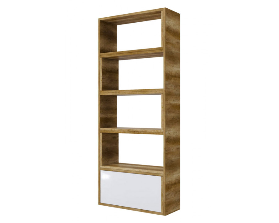 Maxima Pato Modular Bookcase - Natural Oak/White