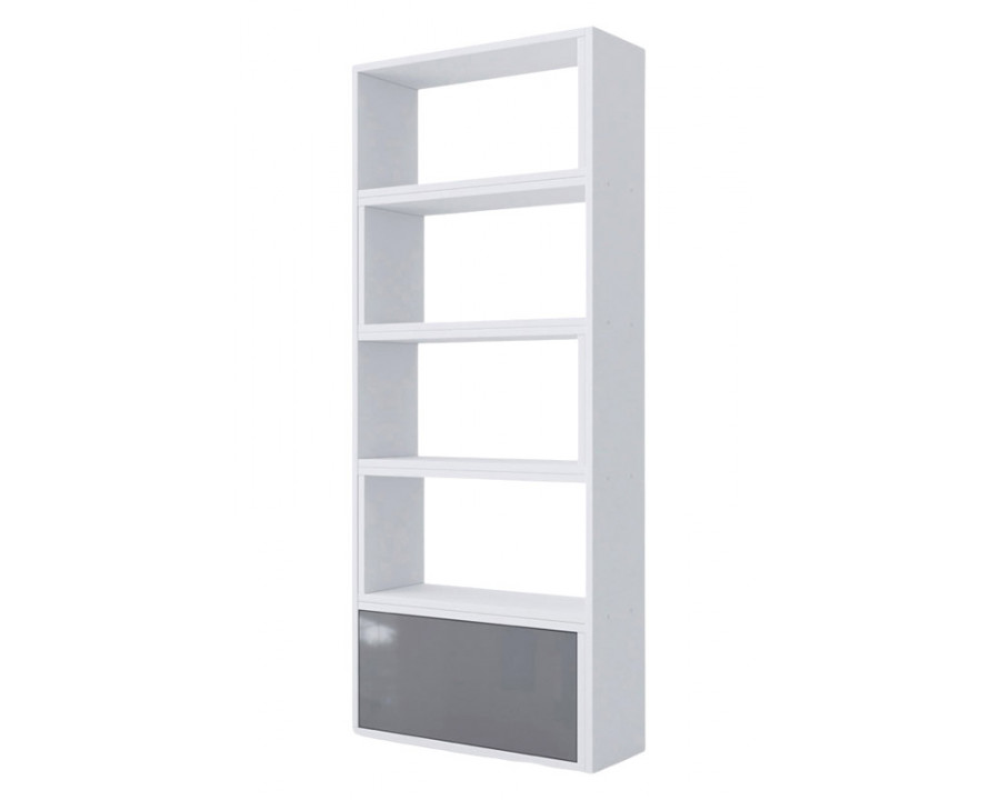 Maxima Pato Modular Bookcase - White/Gray