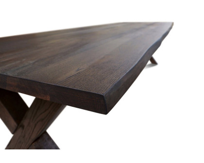 Maxima Castle-X Long Dining Table - Dark Wood