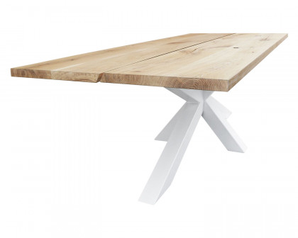 Maxima Edder-Cl Dining Table - Light Wood/White