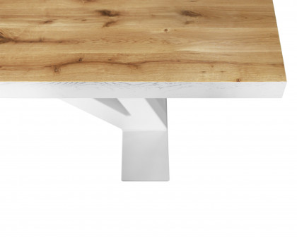 Maxima Grog Dining Table - White/Wood