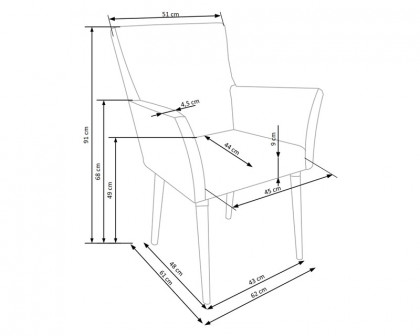 Maxima - Gor Dining Set with 6 Chairs