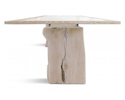 Maxima Zorg-W Dining Table - Light Wood/Clear