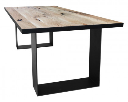 Maxima Tex Solid Dining Table - Wood/Black