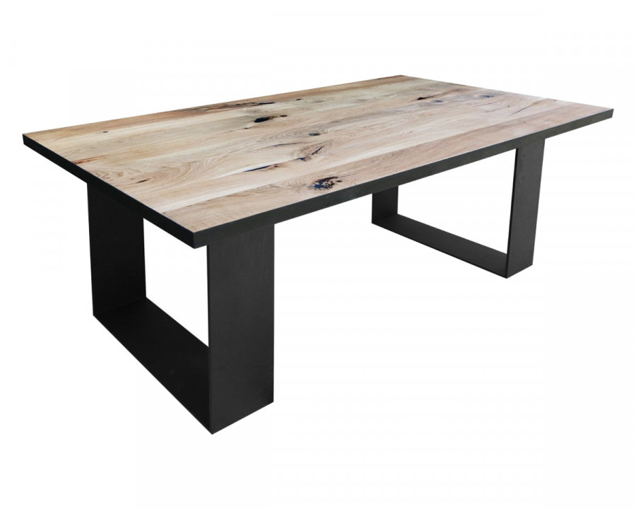 Maxima Tex Solid Dining Table - Wood/Black