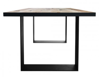 Maxima Tex Solid Dining Table - Wood/Black