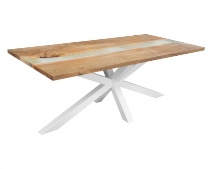 Maxima - Redde-2X Solid Wood Dining Table in White