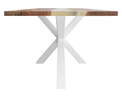 Maxima - Redde-2X Solid Wood Dining Table in White