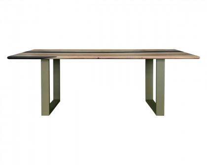 Maxima - Banur 601 Solid Wood Dining Table in Green