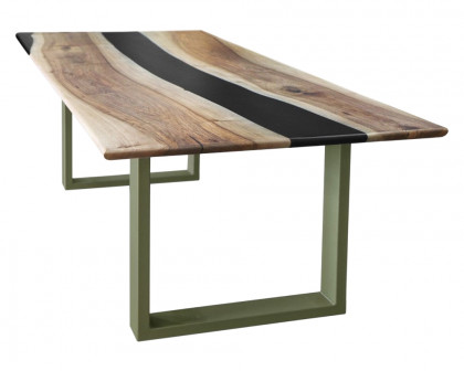 Maxima - Banur 601 Solid Wood Dining Table in Green