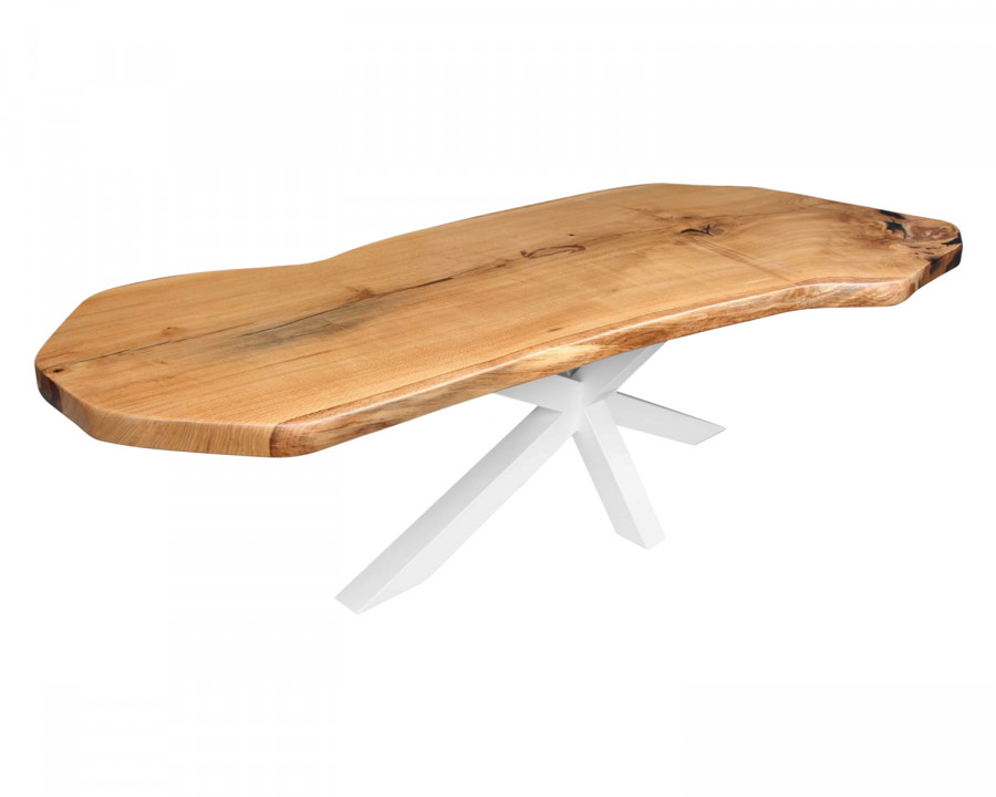 Maxima - Nostra Dining Table with White Metal Legs in Wood