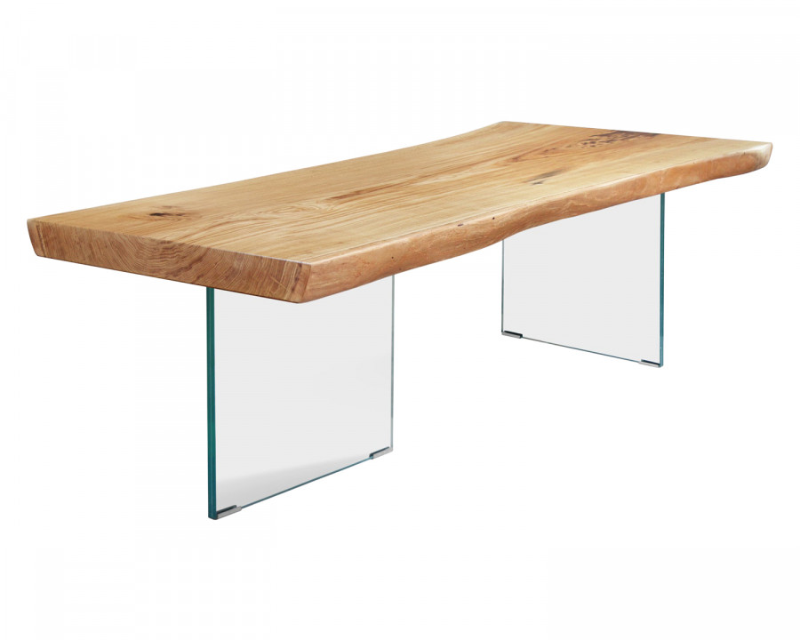 Maxima - Liram-GL Dining Table with Glass Legs in Wood