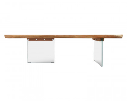 Maxima - Liram-GL Dining Table with Glass Legs in Wood