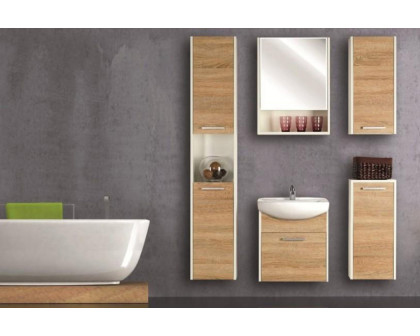 Maxima - Seso 6 Piece Bathroom Vanity Set with Mirror and Cabinets