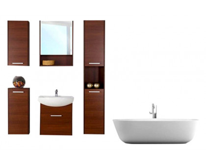 Maxima™ Seso 6 Piece Bathroom Vanity Set with Mirror and Cabinets - Cherry Malaga