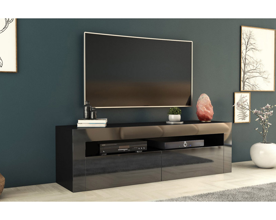 Maxima Andor 63" Long TV Stand - Black