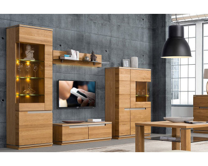 Maxima™ Torino 1 Right Door Display Cabinet - Light Oak