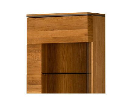 Maxima™ Torino 1 Left Door Display Cabinet - Light Oak