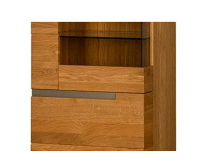 Maxima™ Torino 1 Left Door Display Cabinet - Light Oak