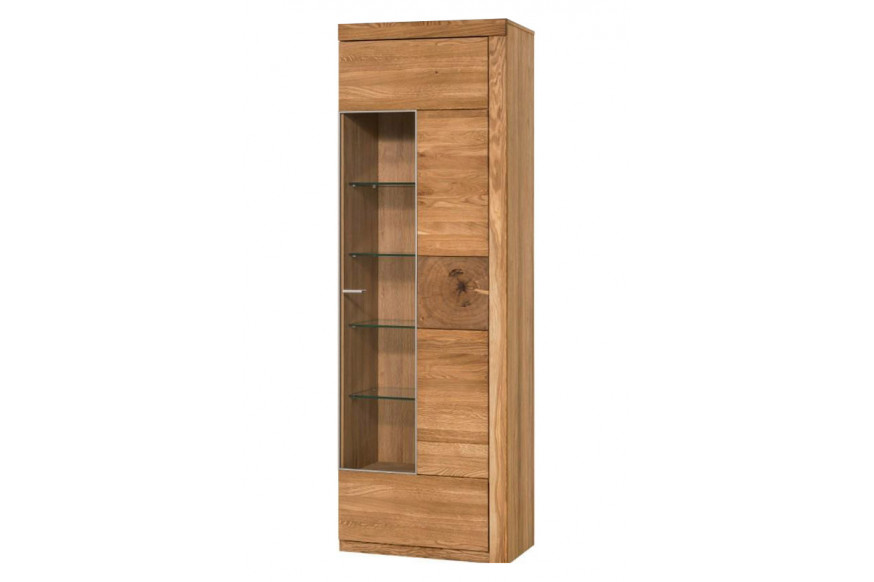 Maxima™ Velle 1 Door Display Cabinet Right - Walnut