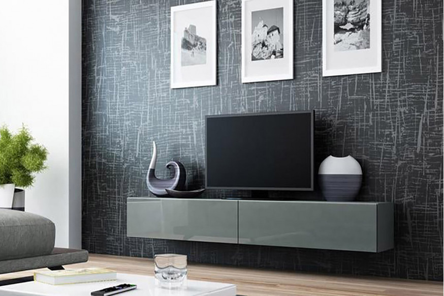 Maxima™ Modern Floating 71" Long Vigo RTV TV Stand - Gray