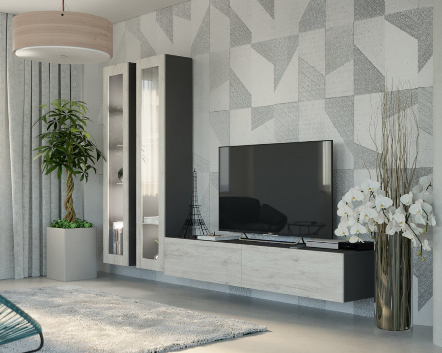 Maxima Lido 4 TV Set - Slate Gray/White Monaco