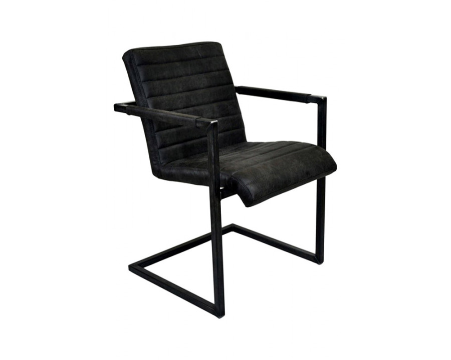 Maxima - Jamila Leather Chair in Black