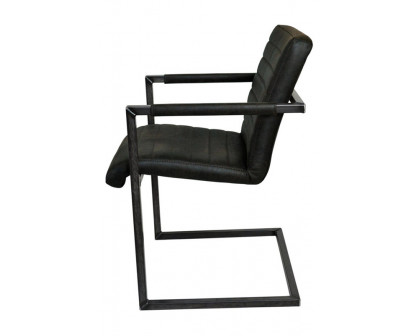 Maxima - Jamila Leather Chair in Black