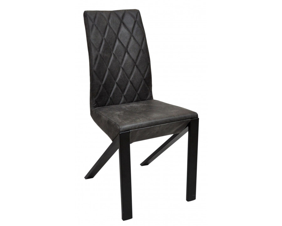 Maxima Set of 2 Irvin Chair - Black, Leather