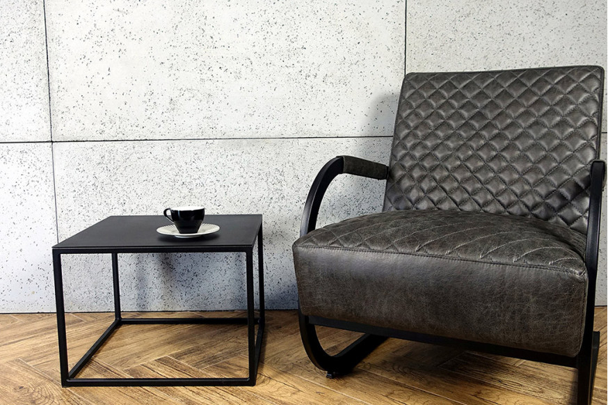 Maxima™ Rama Leather Armchair - Dark Gray