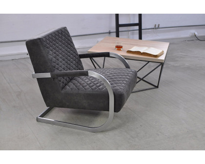 Maxima™ Rama Leather Armchair - Dark Gray