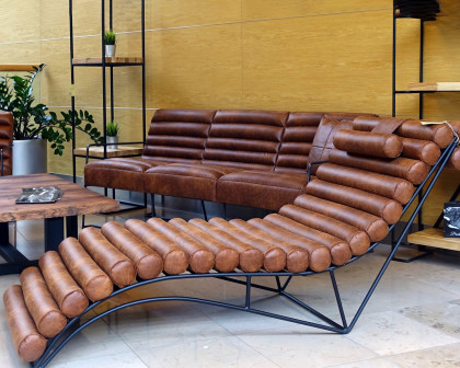 Maxima - Rosabel Leather Chaise Lounge