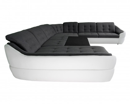 Maxima Infinity Xl Sleeper Sectional - White/Gray, Left Corner