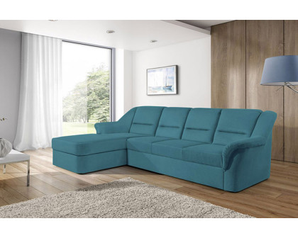 Maxima - Lisbona S Sleeper Sectional in Blue, Fabric