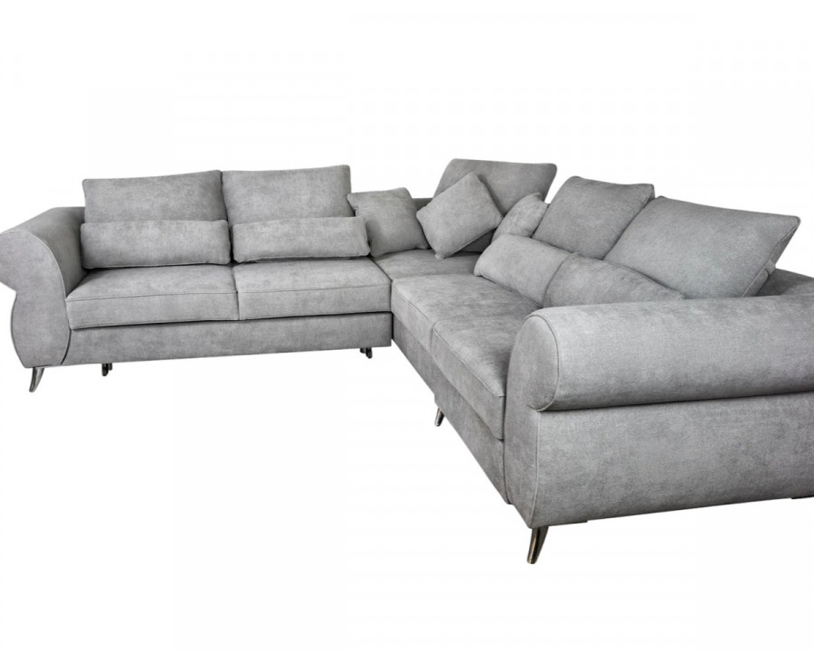 Maxima - Royal Sleeper Sectional in Gray, Fabric